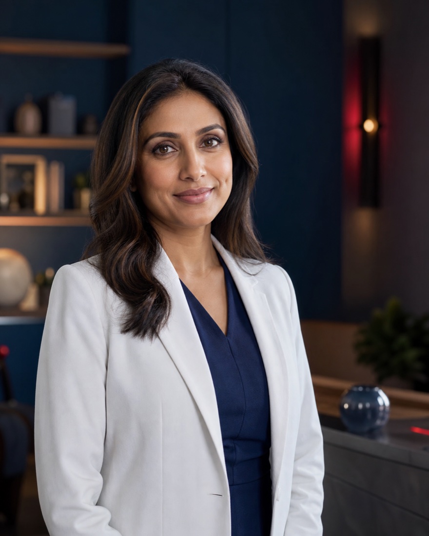 Concept portrait of Dr. Maya Patel